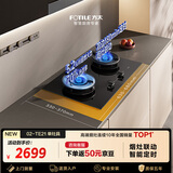 方太【新款定时灶】燃气灶天然气 5.2kW*70%热效率猛火 可烟灶联动 易清洁 02-TE21