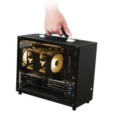 小喆优品小喆C2P/C2/C2M全铝合金MATX/ITX主板ATX电源240水冷侧透迷你电脑主机台式小机箱 京特尔A600黑 (钢铁材质）