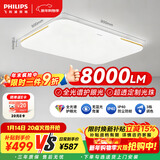 飞利浦（PHILIPS）客厅吸顶灯全光谱护眼简约超薄可调光灯具130W品逸[包安装]