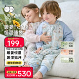 威尔贝鲁（WELLBER）恒温睡袋婴幼儿1-3岁竹棉睡衣秋冬儿童宝宝防踢被厚夹棉 梦境3XL