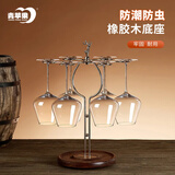 青苹果轻奢实木金属红酒杯架 一鹿平安 洋酒杯白酒杯葡萄酒杯架 高颜值