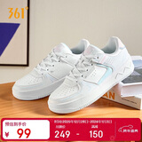 361°运动女鞋秋冬季学生复古厚底增高小白休闲板鞋子女682116601F-8