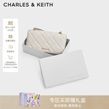 CHARLES&KEITH质感菱格链条小方钱包女包包女包生日礼物新年礼物CK6-10680924 Cream奶白色 XS