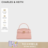 CHARLES&KEITH鳄鱼纹凯莉包手提斜挎婚包包女包生日礼物新年礼物CK2-50270880-1 粉红色Pink S