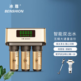 冰尊（BENSHION）净水器家用直饮双出水母婴版智能厨房净水机RO反渗透纯水机弱碱性ML600 套餐二(标配)+中央前置