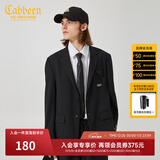 卡宾男装条纹休闲西服23秋新款LOGO章仔外套商场同款B2233133005 煤黑色01 XL /52/180