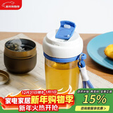 乐扣乐扣（LOCK&LOCK）磁弹杯 玻璃水杯泡茶杯磁吸茶水分离杯子男女户外便携 550mL深蓝