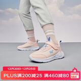 361°儿童运动鞋男童跑鞋秋冬密网轻便魔术贴女童皮革加绒保暖运动鞋 【皮革】玫瑰水粉色/黛粉色 35