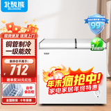 北极熊（BEIJIXIONG）冰柜商用卧式大容量冷柜家用冷藏冷冻单双温展示柜铜管部件 268双温【一级能效 升级铜管部件】