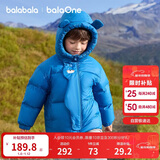 巴拉巴拉balaOne儿童羽绒服男童女童冬连帽外套保暖2025三防209425107205