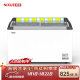 妮雪超市冰柜商用展示柜卧式冰柜商用冷柜冷藏冷冻柜雪糕柜保鲜柜冰糕柜冰淇淋柜透明玻璃冰柜 298雪糕柜85*65*85【铜管新款带价格条】
