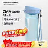 特百惠（Tupperware）茶韵500ML塑料杯男女士学生夏季运动水杯子户外便携大容量 冰水蓝