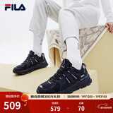 FILA 斐乐TREK老爹鞋男鞋新款休闲鞋时尚复古运动鞋跑鞋 F12M211129FCB-鱼子灰/黑 39