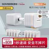 舒动（Schvodon）哑铃可调节家用纯钢哑铃片可拆卸快调哑铃男女健身体育器材套装 MAX椰白色22kg一对【11kgx2只】
