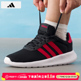 阿迪达斯（adidas）男鞋跑步鞋 25冬季新款缓震轻便夜跑运动鞋网面透气低帮休闲鞋子 黑红/缓震透气/新到货 41 （内长255mm）