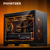 追风者XT M3小旋风MATX黑色侧透散热台式电脑桌面小机箱(360水冷/9风扇位/四槽PCI/Type-C 20Gb) 