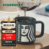 星巴克（Starbucks）墨绿色女神款陶瓷马克杯办公室咖啡杯子320ml男女生圣诞礼物