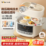 小熊（Bear）电炖锅 炖盅 隔水炖锅炖汤盅煲汤锅 燕窝炖盅婴儿煮粥 电炖盅4.1L家用3-4人微压电炖锅DDZ-J25G2