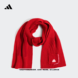 adidas简约舒适保暖针织运动围巾男女阿迪达斯官方 浅猩红 OSFM