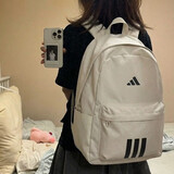 阿迪达斯（adidas）书包男包女包2024新款双肩包大学生电脑背包休闲书包大容量运动包 奇迹矾土棕/大容量/主推 MISC