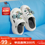骆驼（CAMEL）洞洞鞋女时髦DIY原创鞋花松糕厚底凉拖鞋 L24M071642 白色 36/37 