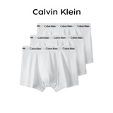 Calvin Klein CK男士平角内裤三条装 0000U2662G 白色-平角长款 S