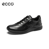 爱步（ECCO）欧文系列男士舒适休闲皮鞋透气跑步鞋户外运动鞋511614黑色 40