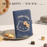toutouhellokitty凯蒂猫牛仔护照包薄款零钱包护照夹女孩生日礼物送女友