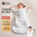 贝肽斯婴儿睡袋暖姜恒温儿童一体睡袋婴幼儿防踢被睡衣秋冬中厚 弗里德S