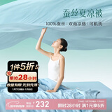 太湖雪  蚕丝被 夏被100%野生蚕丝 可水洗 蓝1.5*2.1m