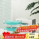 乐扣乐扣（LOCK&LOCK）玻璃保鲜盒套装耐冷耐热冰箱保鲜便当盒 可微波餐盒蓝色2件套