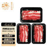 春禾秋牧 阿根廷安格斯火锅&烤肉片200g*3盒 进口牛肉生鲜 野餐火锅烧烤