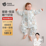 贝肽斯婴儿睡袋暖姜恒温儿童分腿睡袋婴幼儿防踢被睡衣四季双层弗里德XL