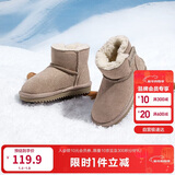 巴拉巴拉童鞋儿童雪地靴男女童短靴加厚加绒2025新冬靴子防滑棉靴