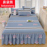 鼻袋熊防滑床裙式床罩单件韩版公主风床套床垫保护套罩夏季蕾丝花边床群 四季款-简单时光【全包防滑】 单床裙【适用1.8米床】 180cm*200cm