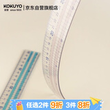 国誉(KOKUYO)30CM直尺进口淡彩曲奇高考透明尺子绘画考试 刻度清晰韧性足 透明蓝 GY-GBA111B