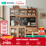 林氏家居餐边柜北欧原木风靠墙柜子酒柜茶水柜斗柜客厅储物柜OU6T