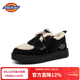 Dickies女士雪地靴舒适休闲平底鞋加绒加厚棉鞋 黑色 36 