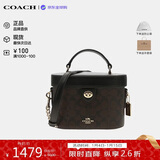 蔻驰（COACH）【品牌直供】女包 KAY盒子包手提斜挎包 黑色CBQ35新年礼物
