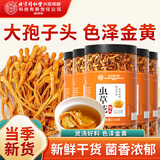 同仁堂怡福寿虫草花5瓶装 蛹虫草金孢子头食用菌菇滋补炖汤煲汤食材500g