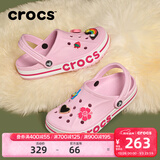 卡骆驰（CROCS）洞洞鞋贝雅卡骆班轻便耐磨一脚蹬休闲鞋|205089 芭蕾粉/糖果粉-6TG 39 (240mm)