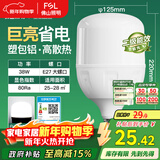 FSL佛山照明大功率LED灯泡38W节能灯具E27螺口6500K白光柱形