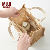 MUJI 聚酯纤维混纺 简易收叠包中包 网兜包 内胆包 18.2*13*14cm