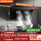苏泊尔（SUPOR）抽吸排油烟机家用18m³风量侧吸式小户型近吸直排易清洁高效拢烟以旧换新 DJ13