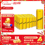 可口可乐（Coca-Cola）怡泉苏打水有糖/无糖可选柠檬味气泡水干姜水汤力水饮料330ml整箱 汤力水330ml*24罐【含糖】