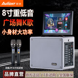 爱浪 广场舞音响带显示屏户外直播音箱蓝牙k歌跳舞移动家庭ktv音响套装视频播放一体机带话筒k歌音响 15吋屏【8吋低音】背包款