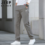 JEEP SPIRIT吉普休闲裤男宽松春季直筒裤子男士商务男裤 浅灰色 30