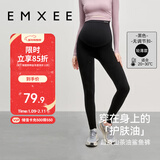 嫚熙（EMXEE）孕妇加厚打底裤夏季新款孕期瑜伽裤孕妇裤托腹裤提臀裤孕妇装黑色