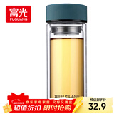 富光 男女士双层玻璃杯 高硼硅泡茶杯 茶水分离水杯带茶隔杯子500ml