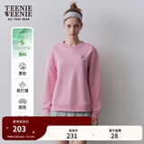Teenie Weenie小熊女装春季粉色学院时尚简约圆领卫衣白色休闲上衣 粉色 S (160)
